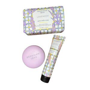 Beekman 1802 Lavender Goat Milk Soap Hand Cream & Lip Balm Set